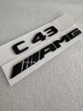 Gloss Black C43 AMG Car Letter Number Rear Boot Badge Emblem For Mercedes Benz