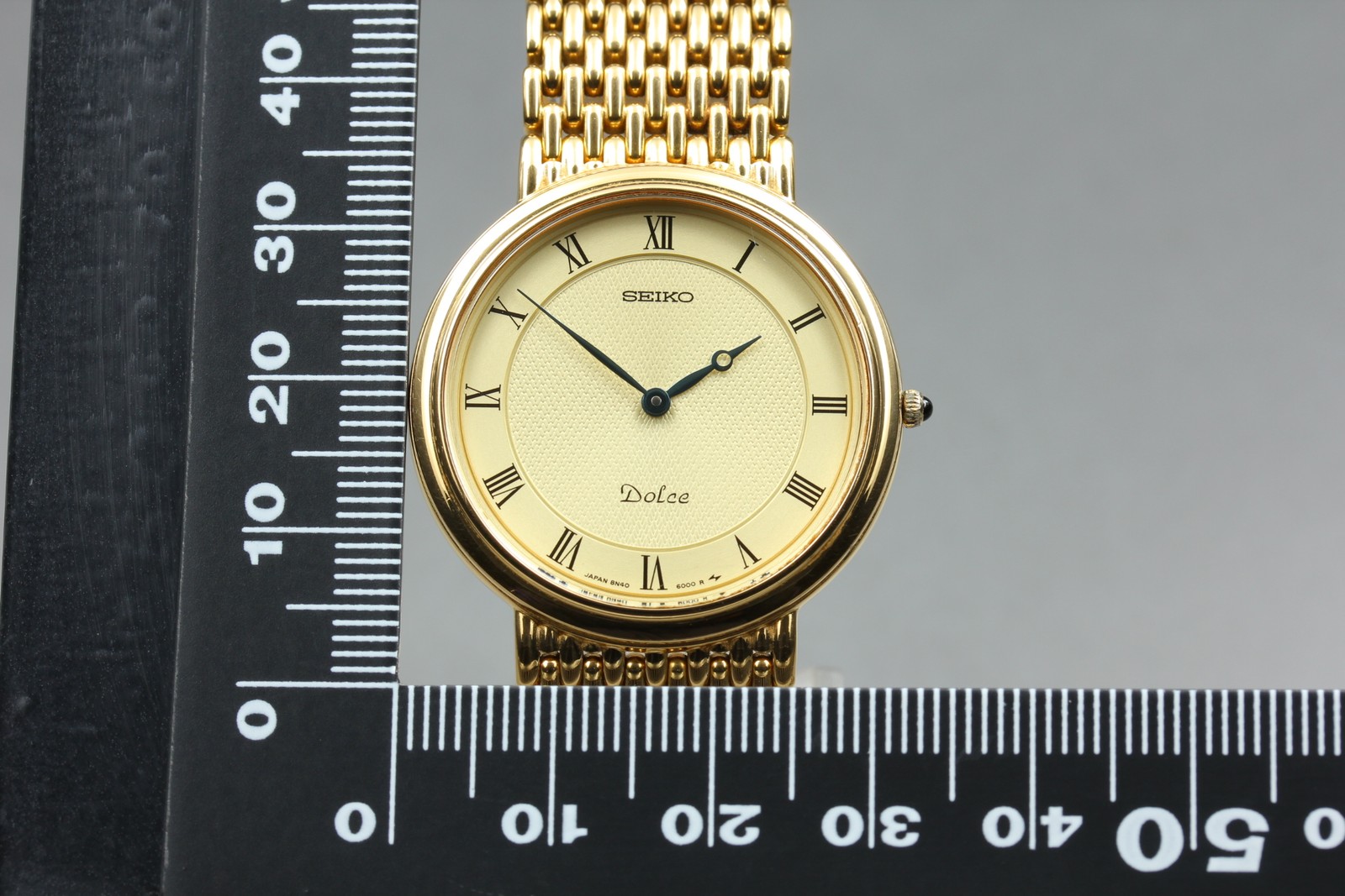 Near MINT] SEIKO Dolce 8N40-6030 Gold Roman Dial Qua… - Gem