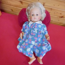 Alte Vynilpuppe Spielpuppe Doll Schildkröt 55 cm Schlafaugen Sammler Vintage 