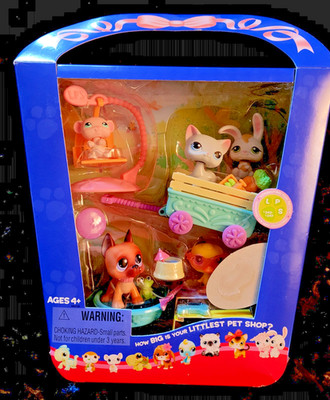 LPS Spring Basket Great Dane Cat Bunny Duck Mouse 243 244 245 246 247 Box Damage