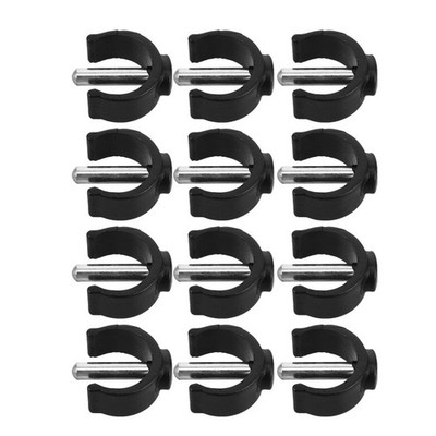 12 Pcs Clip for Walking Stick Pipe Support Strap Shaped Clamp Bracket