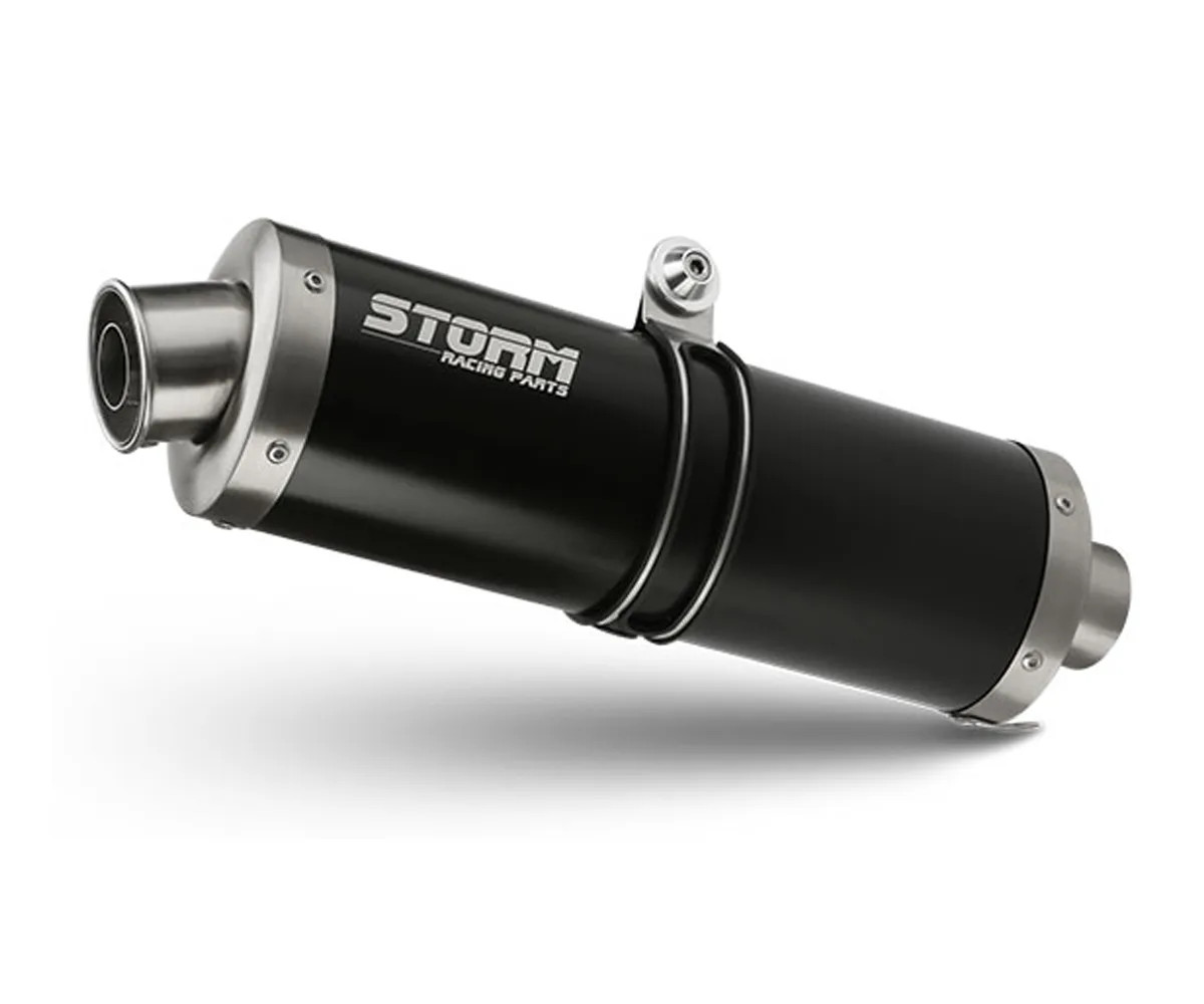 Full System Storm by Mivv Muffler Oval Nero inox Yamaha Tracer 900 2013 > 2020
