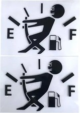 2Pcs Black Funny Fuel Tank Stickers Reflect Size: Standard BlackColor: Black