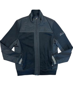Tommy Hilfiger Jacket Men s Medium Black Full Zip Mock Neck Softshell Stretch