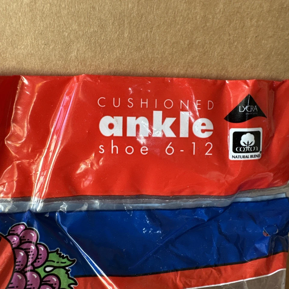 Fruit of the Loom 10 pares de calcetines acolchados al tobillo blancos talla 6-12 de colección 2001 para hombre Foto 2 de 4