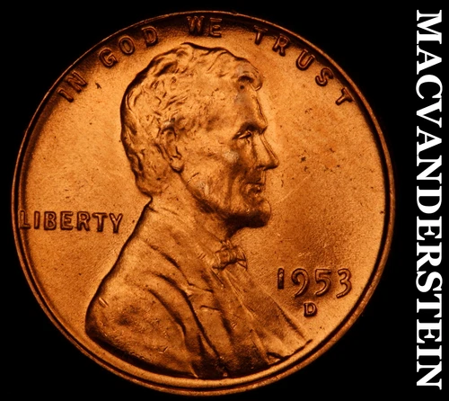 1953-D Lincoln Wheat Cent-Choice Gem BU Lustrous No Reserve #i5721