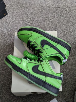 Nike Dunk SB Low Pro QS X Powerpuff Girl Buttercup Brandneu UK 1 PS