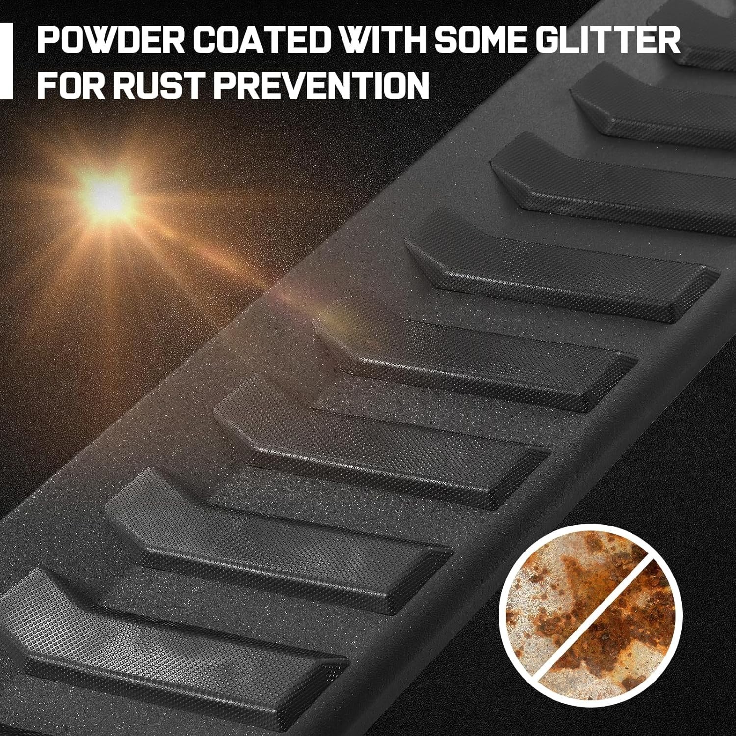 COMNOVA Pair Running Board Nerf Bar Compatible with 17-25 Ford F250 Superduty...