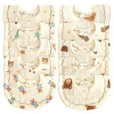 Baby Bibs for Girls Boys 10Pack Muslin Drool Teeth Drooling Teething Bibs Mus...