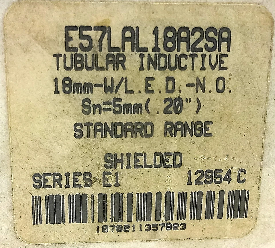 Cutler-Hammer E57LAL18A2SA 20-250 VAC Shielded Inductive Proximity Sensor w/ LED - Image 3 of 3