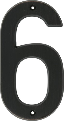 Hillman Distinctions House Number 6 Old World Bronze (6") 844626