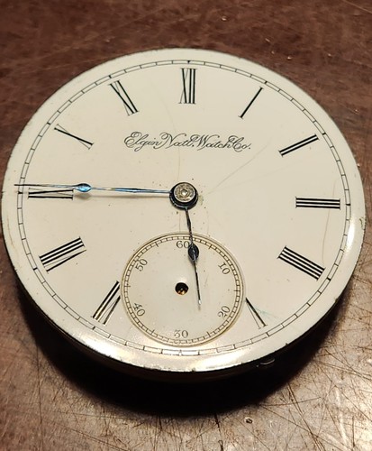 1894 Elgin National Watch Co. 16S 7Jewels Pocket Watch Movement - Not Working