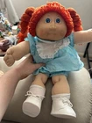 Cabbage Patch Kids Coleco Vintage Doll, red braids, blue eyes, dimples