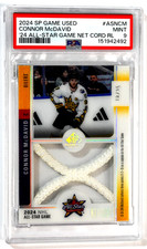 2024 SP Game Used Connor McDavid '24 All-Star Game Used Net /35 PSA 9 Mint Pop 1