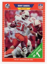 1989 Pro Set Football Barry Sanders Rookie Card!! NM-MT or Better!!