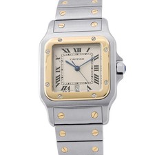 Cuarzo Cartier Santos W20011C4 acero inoxidable/oro amarillo de 18 quilates 41 mm #TZW223