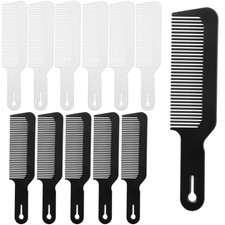 12 Pieces Barber Combs, Plastic, Clipper Combs for Clipper-cuts and Flattops, He