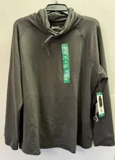 Womens 32 Degrees Heat Funnel Cowl Neck Green Long Sleeve Pullover XL