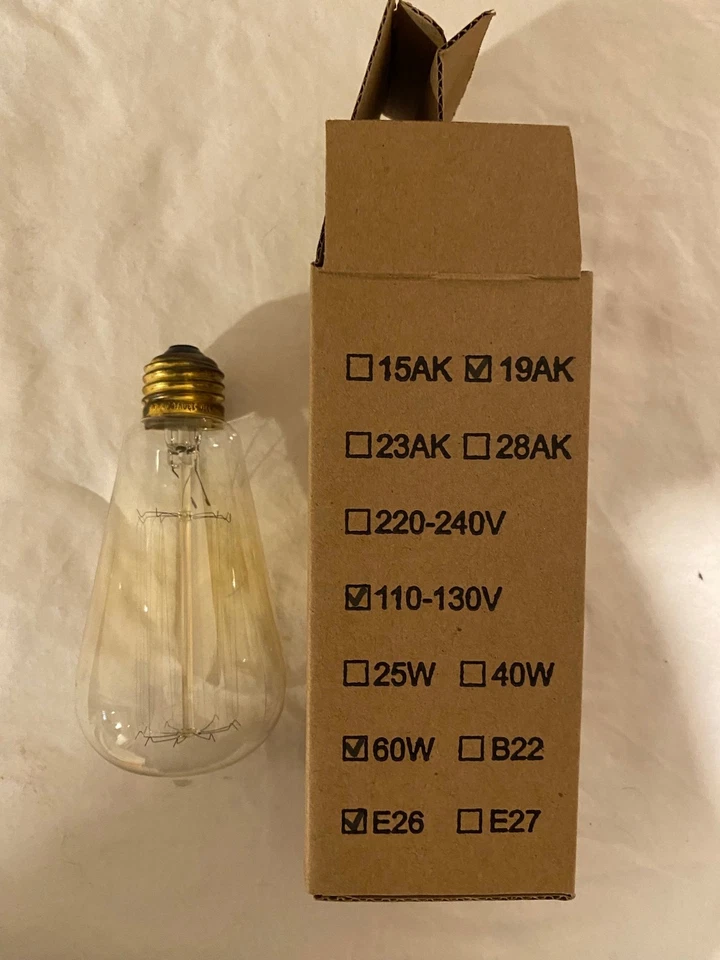 6-Pack E26 LED Dimmable Light Bulbs Vintage Edison 8W - 60 watt equivalent, ST64 - Image 2 of 2