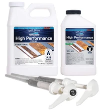 High Performance Epoxy Kit,Crystal Clear Marine Grade Resin and Hardener1.5Quart