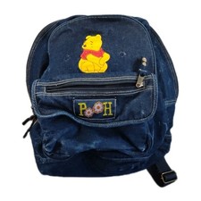 Winnie The Pooh Backpack Blue Denim Small Size 17in L x 11in W