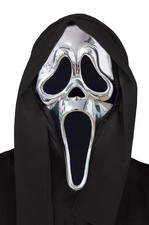 Brand New Ghost Face Chrome Adult Mask