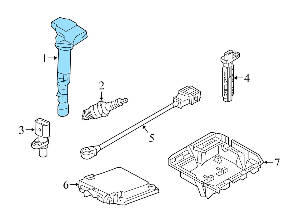 AUDI A8 QUATTRO 2007-2018 - Paquete de bobina de encendido 06E905115F Foto 3 de 4