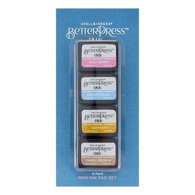 Spellbinders BetterPress Letterpress Mini Stempelkissen Set 4/Pkg - Naturtöne - BPI00