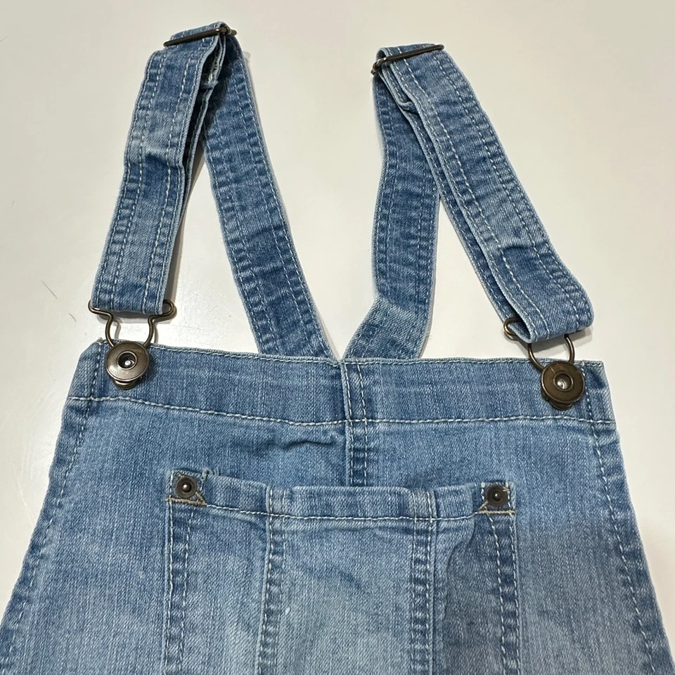 复古 Bongo 牛仔整体短裤女式 L 浅水洗牛仔裤短裤休闲 Y2K — 第 4/4 张图片