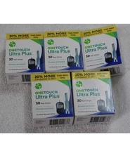 One Touch Ultra Plus Test Strips 150ct SEALED 5 Boxes of 30 FREE FAST SHIPPING