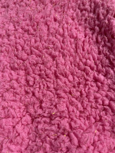 Nike Girls Full Zip Sherpa Bomber Jacket Candy Pink Rose Gold Size M - Picture 13 of 13