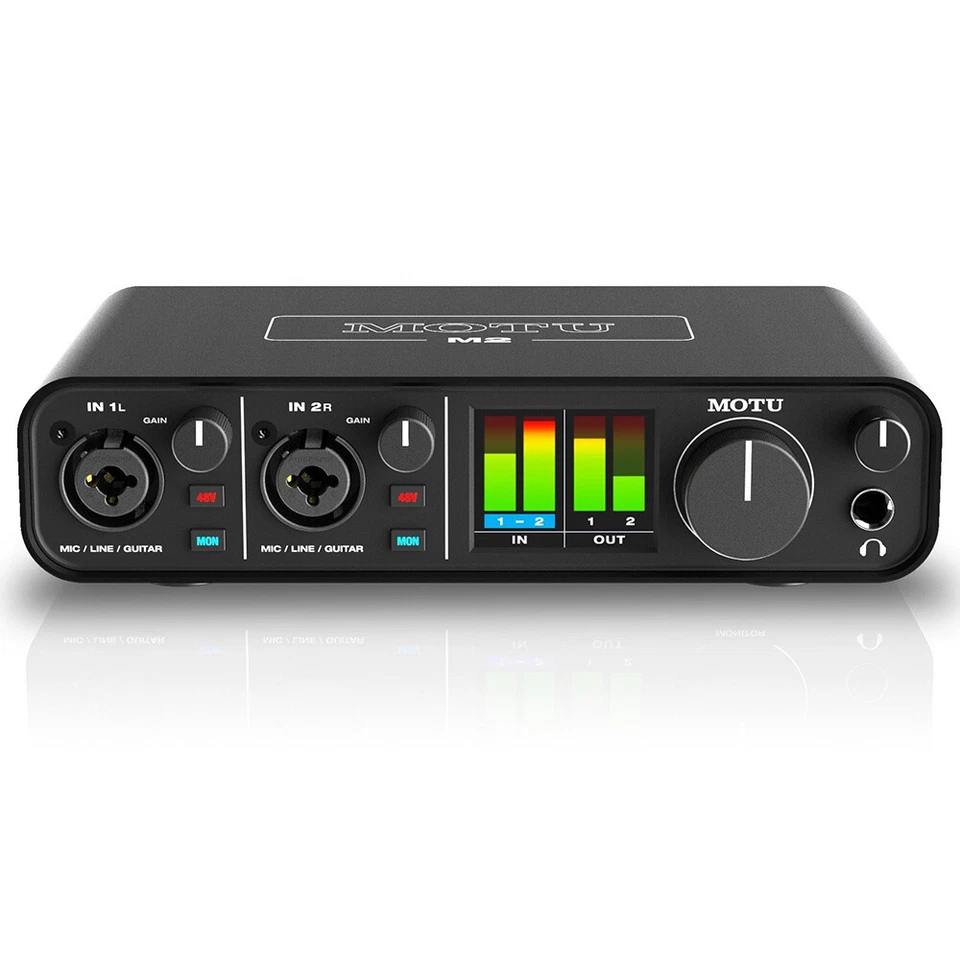 Motu M2 2x2 USB Audio Interface w/ MXL 770 Cardioid Mic, Headphone & Cable - Image 2 of 4