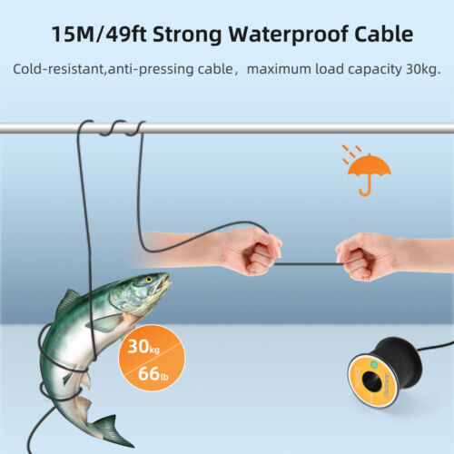 Eyoyo15M 7in Underwater Fishing Camera Fish Finder Sea/River/Ice Fishing Camera - Picture 6 of 9