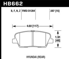 Hawk Performance HB662F.587 HPS Disc Brake Pad