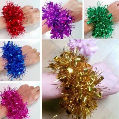 2X Shine Dance Party Cheerleader POM POM Wrist Bracelet hair