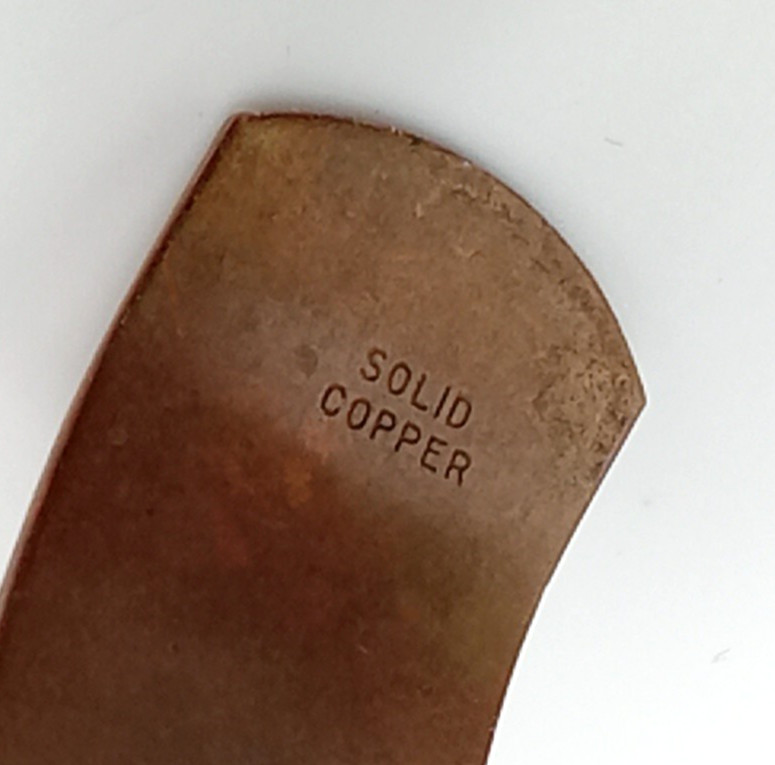 Vintage solid copper cuff, Native American Mohawk… - image 8