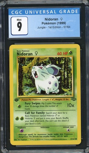 Nidoran ♀ (1st Edition) graded CGC 9 for sale on eBay