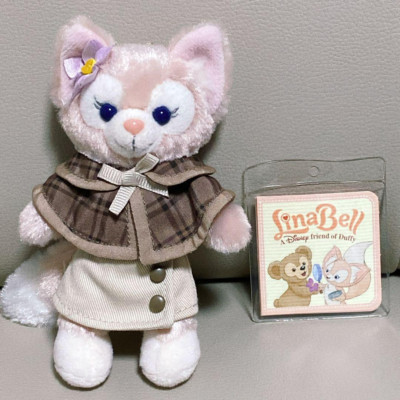 Tokyo Disney Resort Duffy New friend's Lina Bell Plush Badge Keychain Japan NEW