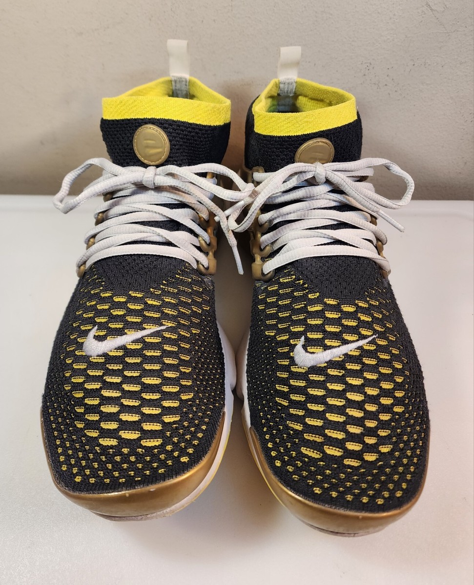 nike presto mens black and gold