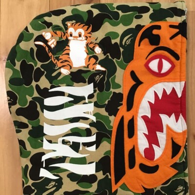 BAPE ABC camo green Tiger full zip hoodie A Bathing Ape Size L | eBay
