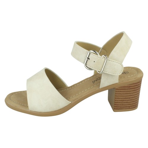 Ladies Savannah 'F12079' Synthetic Lightweight Mid Heel Sandals - Picture 2 of 18