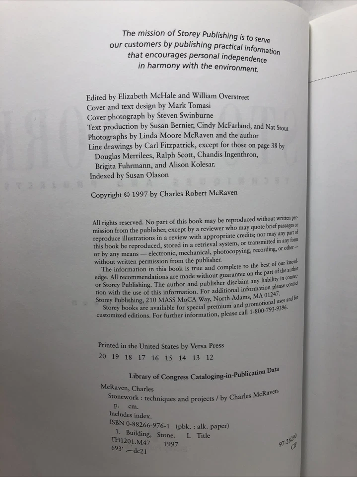 Stonework: Techniques & Projects by Charles McRaven - 1997 Illustrated Paperback - Image 3 of 4