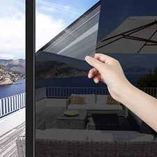 One Way Mirror Window Film 23.6 In x 6.5 Ft UV Blocking Window Tint Privacy Film