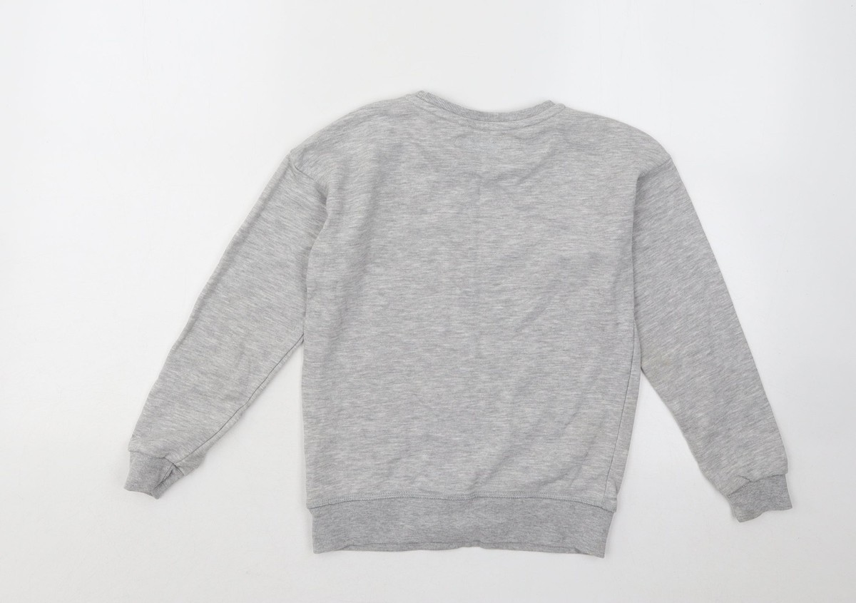 Sweat à Capuche Garçon Primark 9-10 Ans - Gris, Manches Longues, Coton/polyester