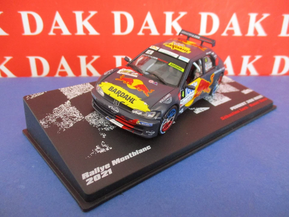 Die cast 1/43 Modellino Auto Peugeot 306 Maxi Rally Montblanc 2021 S. Loeb - Immagine 2 di 4