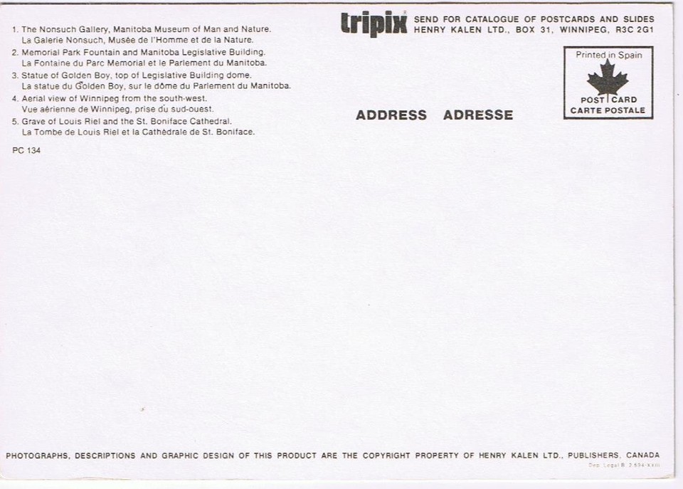 Manitoba Postcard Winnipeg Multi View Golden Boy Louis Riel eBay