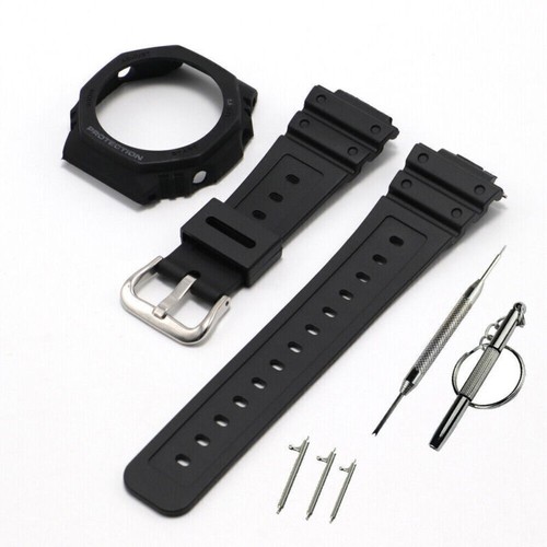 Bezel Mod For Casio GA-2100/2110 Watch Band Strap+Case Silicone Rubber Kit - Picture 19 of 27