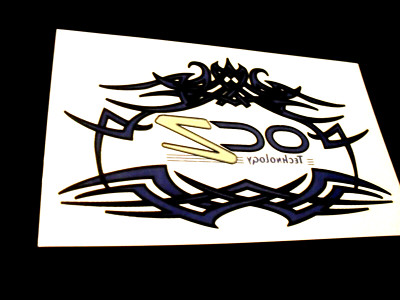 Aufkleber / Sticker+OCZ Technology+Hersteller RAM-Flash-Speicher+USA+transparent