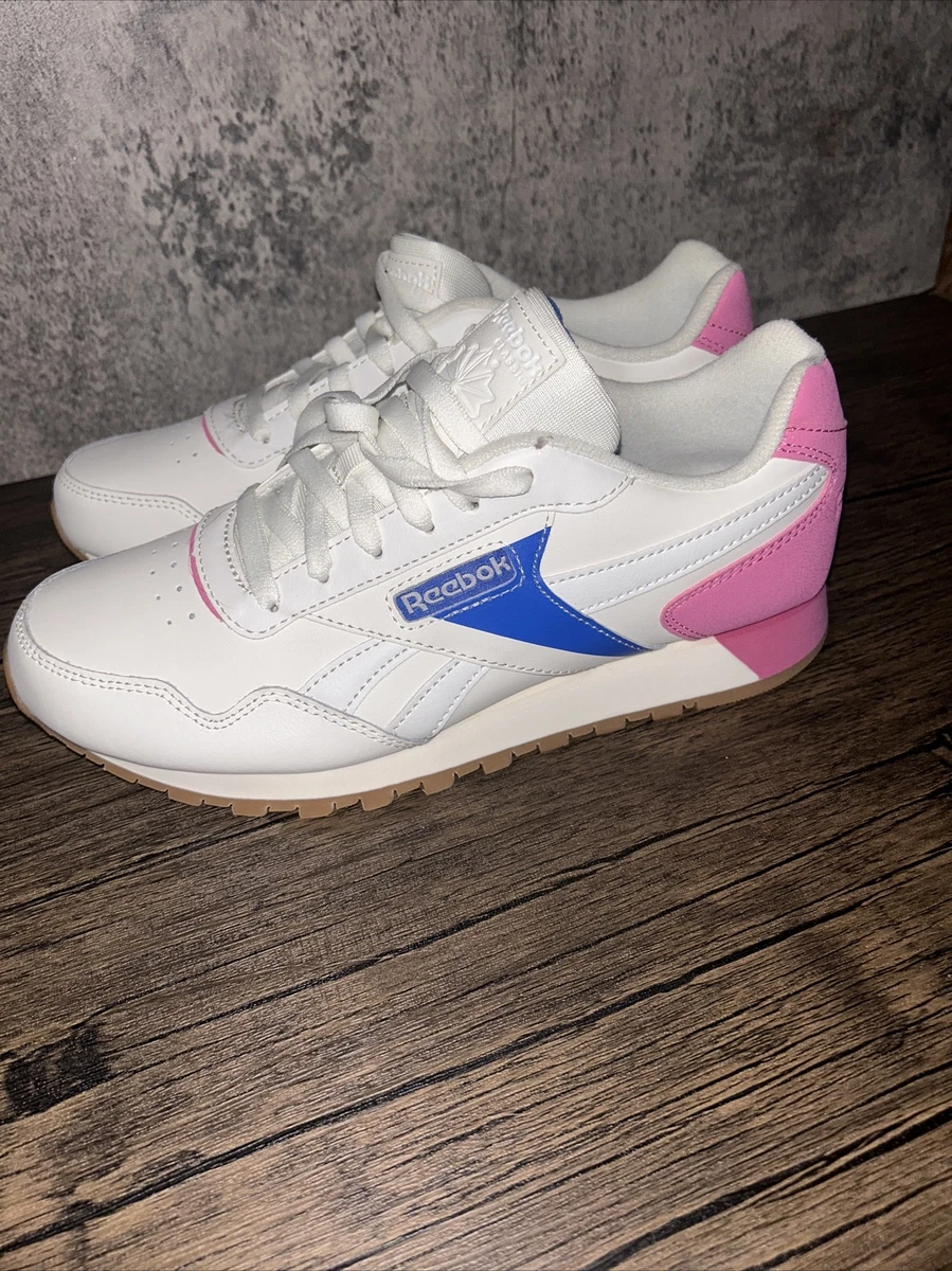 Reebok Classic Leather Harman Run - Women’s Size 8 - White Pink Gum Sole  Shoes