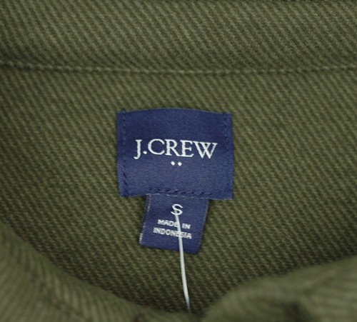 JCREW Size S Double-Knit Work Shirt in Olive $98 CA914 - Picture 4 of 4